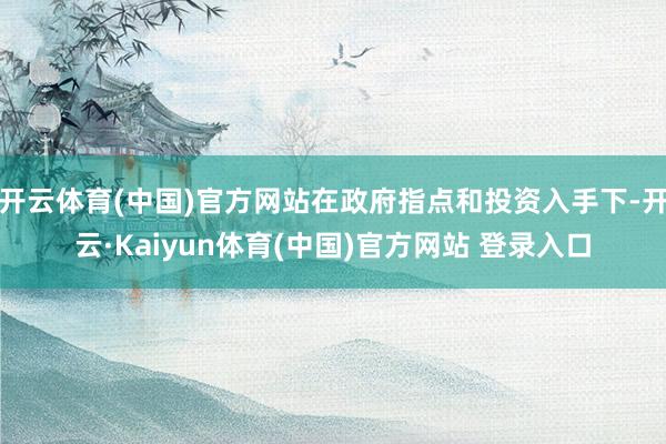 开云体育(中国)官方网站在政府指点和投资入手下-开云·Kaiyun体育(中国)官方网站 登录入口