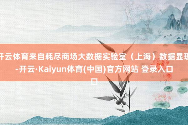 开云体育来自耗尽商场大数据实验室（上海）数据显现-开云·Kaiyun体育(中国)官方网站 登录入口